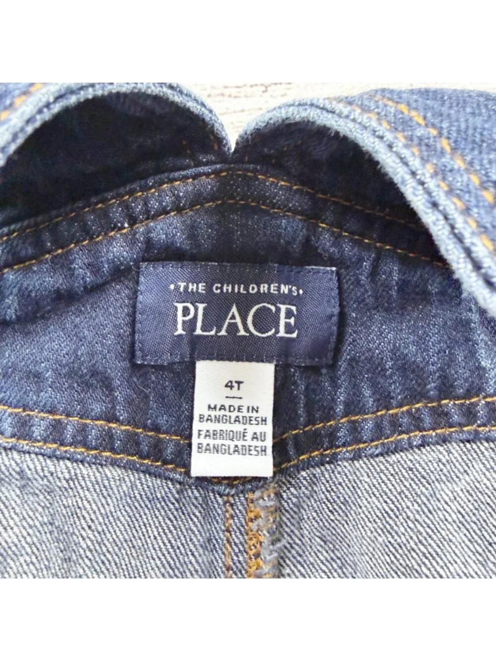 The Children's Place Denim Overalls Adjustable Straps Classic 4T
